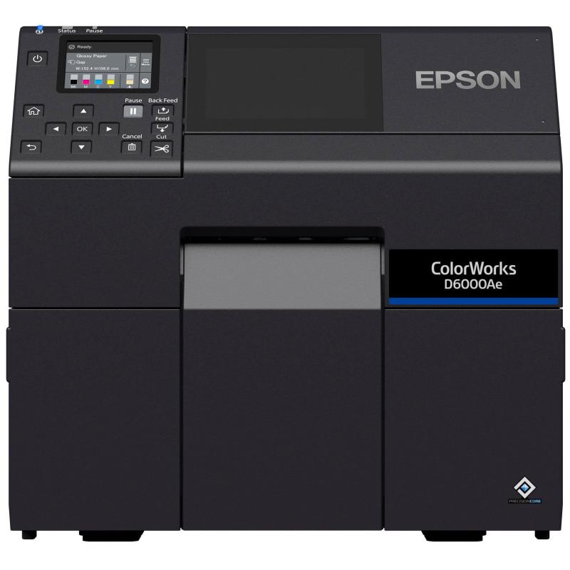 ColorWorks D6000 dye ink, Peeler, Disp., USB, Ethernet, schwarz