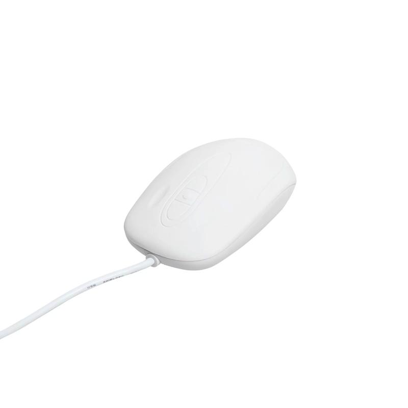 Medizintaugliche IP68 Maus Silikonmaus TKH-MOUSE-IP68-SCROLL-WHITE-USB IP68