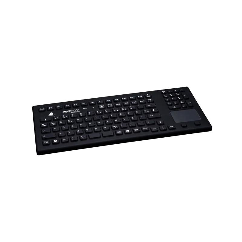 Tastatur InduProof Smart Touch TKG-107-TOUCH-IP68-BLACK-USB-DE IP68