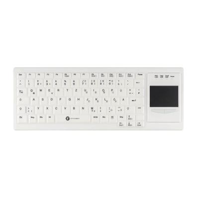Tastatur Cleantype®  Xtra Touch Protect WL TKG-083-GCQ-TOUCH-IP68-RF-WHITE-USB-DE IP68