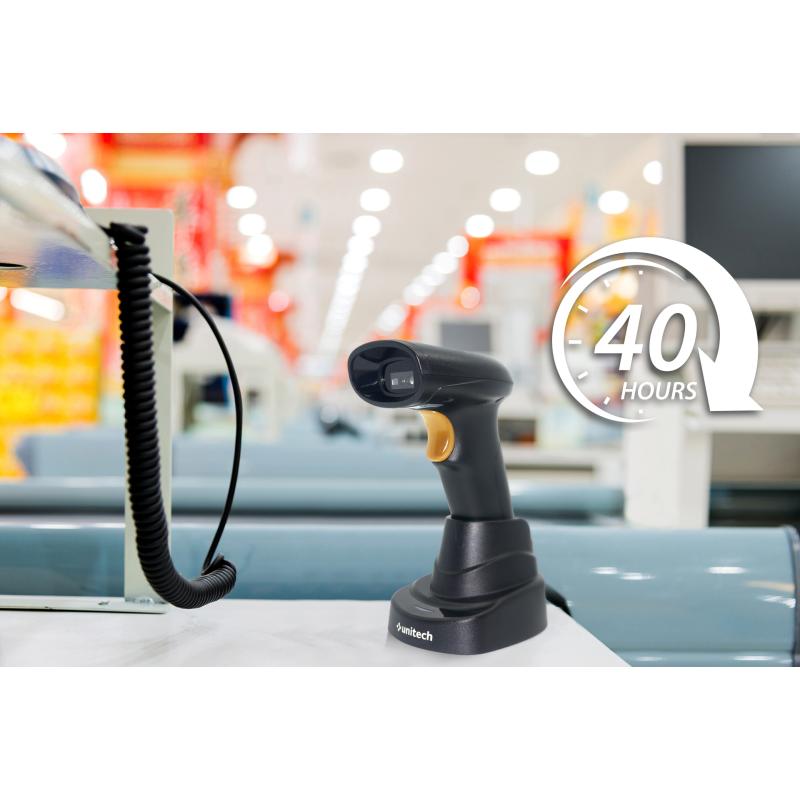 MS822B, 2D SR Imager, 2.4G wireless Bluetooth, cradle (integrated with 2.4G Dongle), USB.Comes with