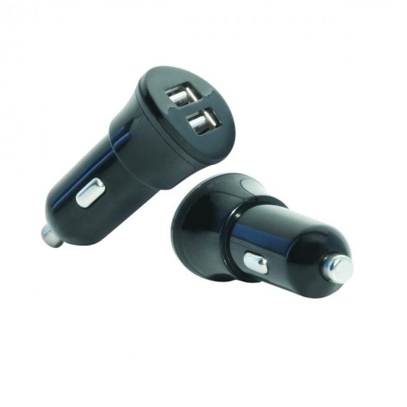 Mobilis Autoladeger&auml;t 2 USB (12-24 V-Ausgang 5,0 V &ndash; 1 x 1 A &ndash; 1 x 2,1 A). MOQ 10 units 001241
