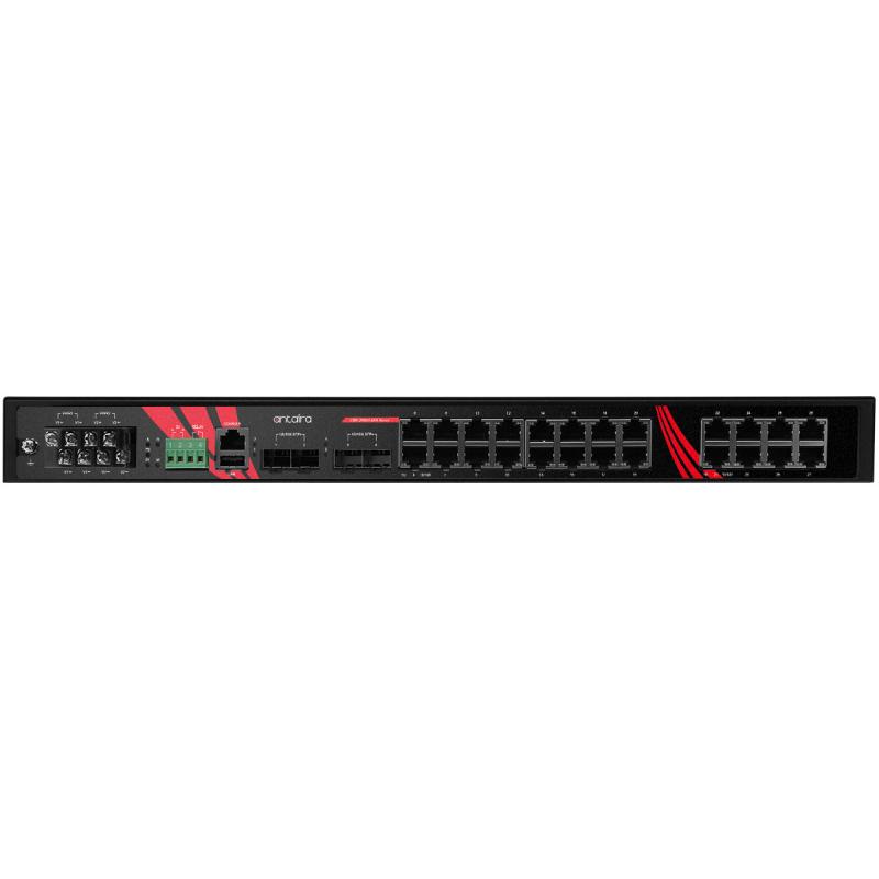 28-Port Industrial Managed Gigabit Ethernet Switch, 24 x 1000T